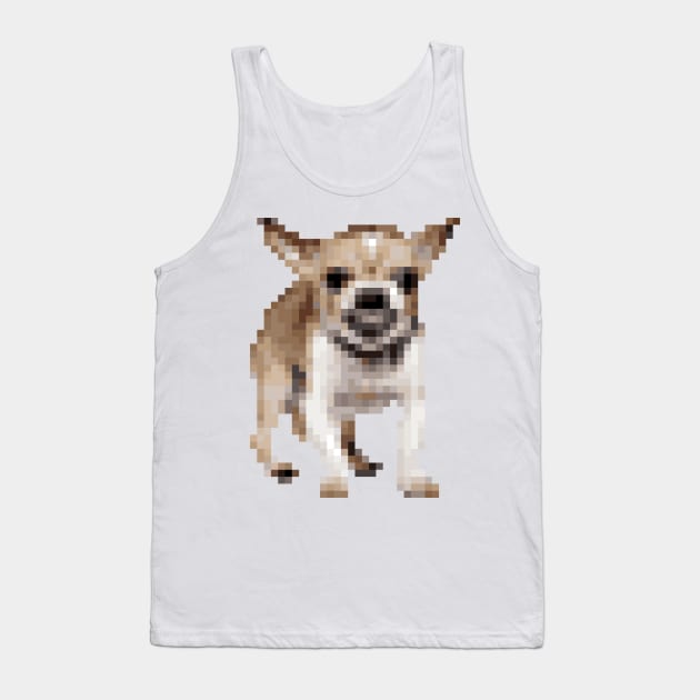 Angry Pixel Art Chihuahua Tank Top by DankFutura